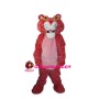 Pink Tiger With Round Head Mascot Costume