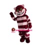 Diverting Purple Striped Cat Mascot Costume