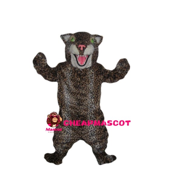 Leopard With Green Eyes Mascot Costume