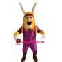 Purple Warrior With Muscle Mascot Costume
