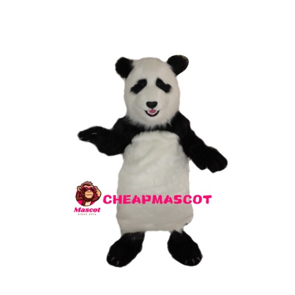 Silly Long Fur Panda Mascot Costume