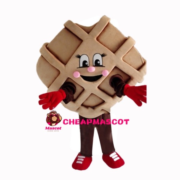 Cartoon Waffle Mascot Costume