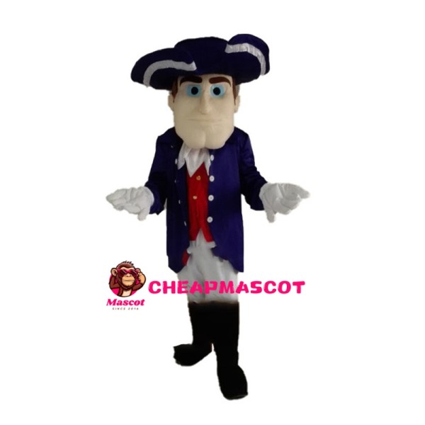 Square Face Noble Gentleman Mascot Costume