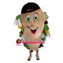 Vegetable Sandwich With Black Cap Mascot Costume