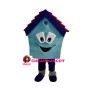 Cartoon Blue House Mascot Costume