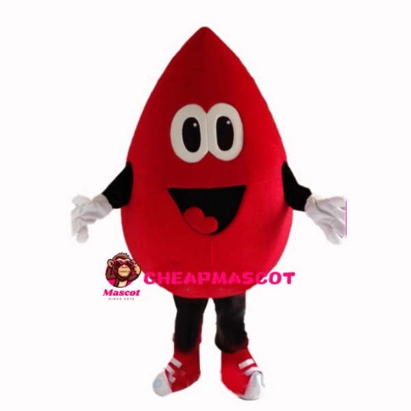 Lovely Red Water Drop Mascot Costume