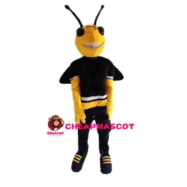 Bee With Long Antennas Mascot Costume