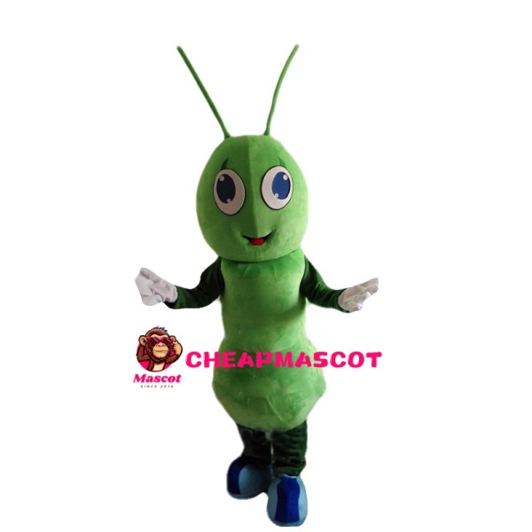 Green Ant With Blue Eyes Mascot Costume