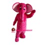 Optimistic Rose Red Elephant Mascot Costume
