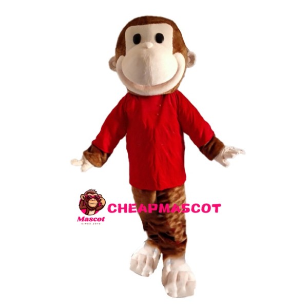 Big Mouth Monkey With Red Top Mascot Costume