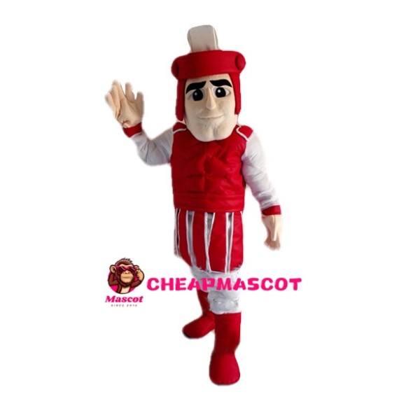 Manly Red Guard Mascot Costume
