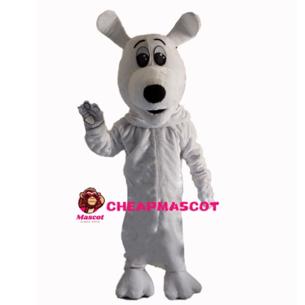 Well-behaved White Dog Mascot Costume