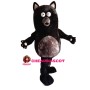 Confused Black Raccoon Mascot Costume