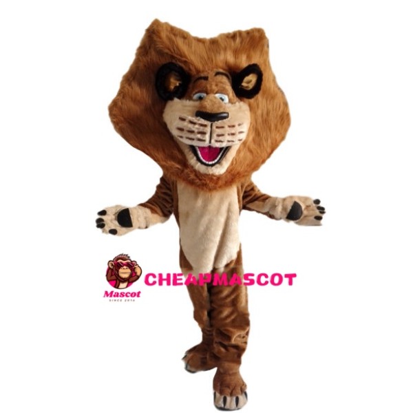 Forceful Wild Lion Mascot Costume