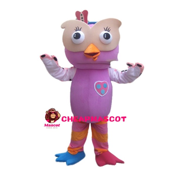 Colorful Cartoon Owl Mascot Costume