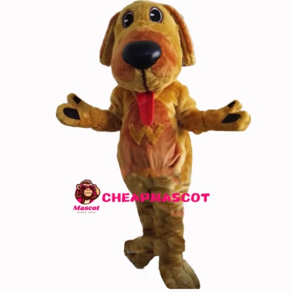 Mischievous Brown Dog Mascot Costume