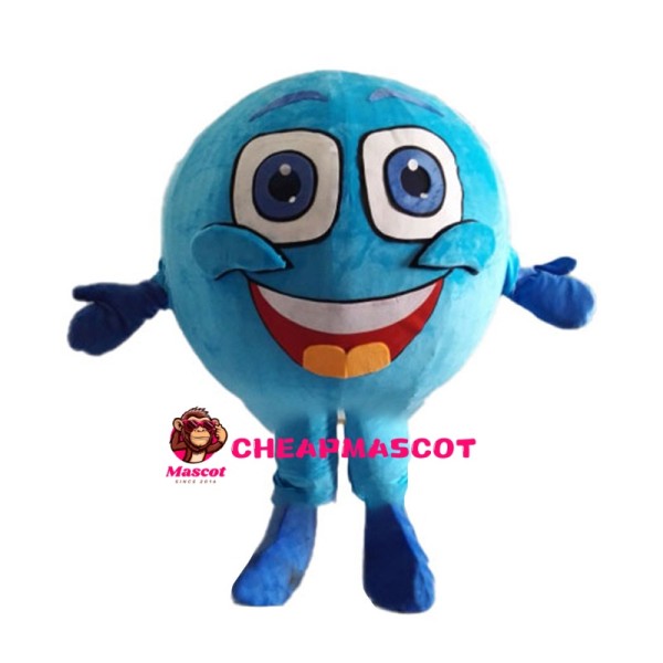 Laughing Blue Ball Mascot Costume