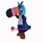 Blue Parrot With Colorful Beak Mascot Costume