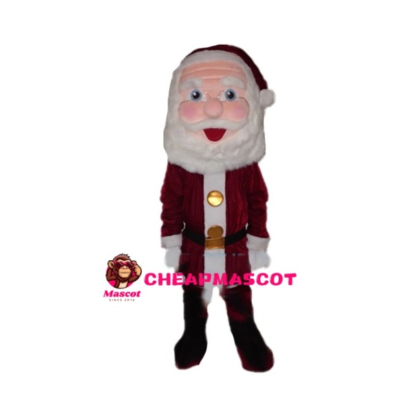 Santa Claus With Buttons Coat Mascot Costume