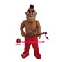 Black Warrior Carrying Stick Mascot Costume