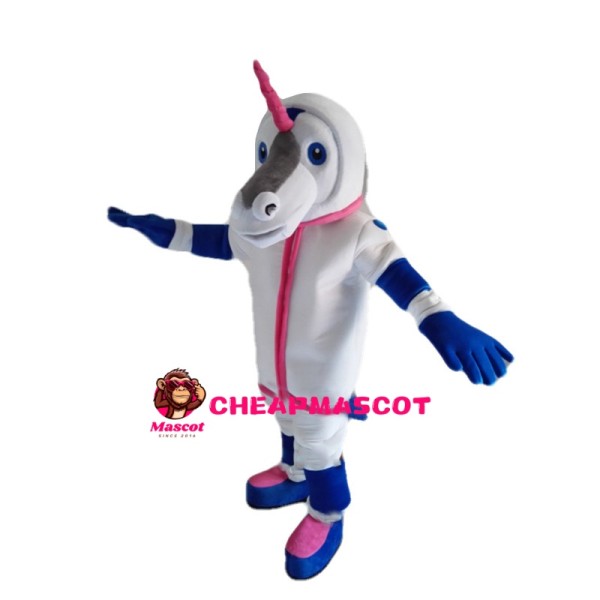 Special Look Horse With Pink Horn Mascot Costume
