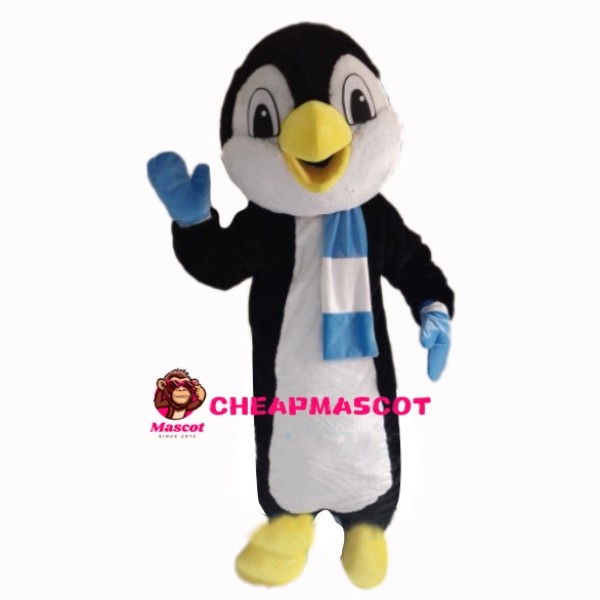 Agreeable Nice Penguin With Scarf Mascot Costume