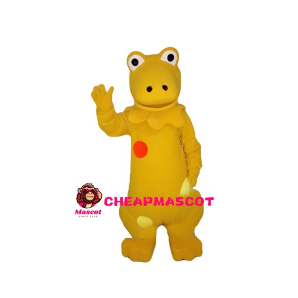 Yellow Frog With Red Dot Mascot Costume