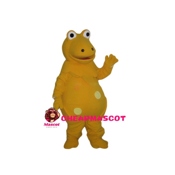Fat Yellow Frog Mascot Costume