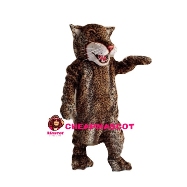 Leopard With Fierce Face Mascot Costume
