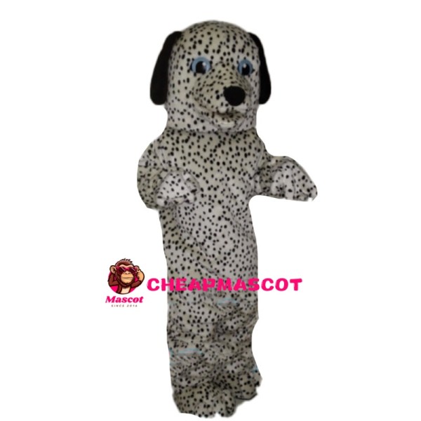 Dense Spots Dog With Blue Eyes Mascot Costume