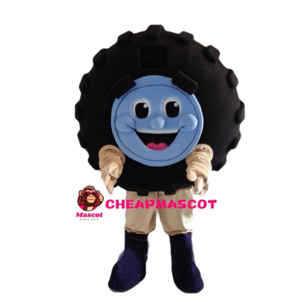 Black Car Tire Mascot Costume