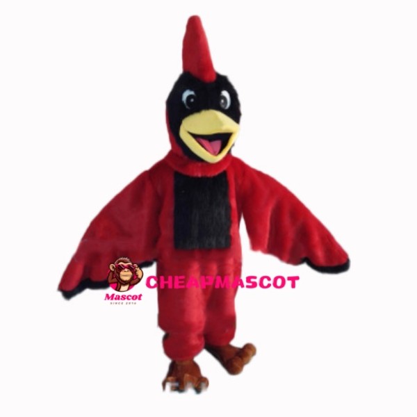 Red Eagle With Black Fur On Chest Mascot Costume