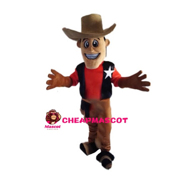 Adventurous Western Cowboy Mascot Costume