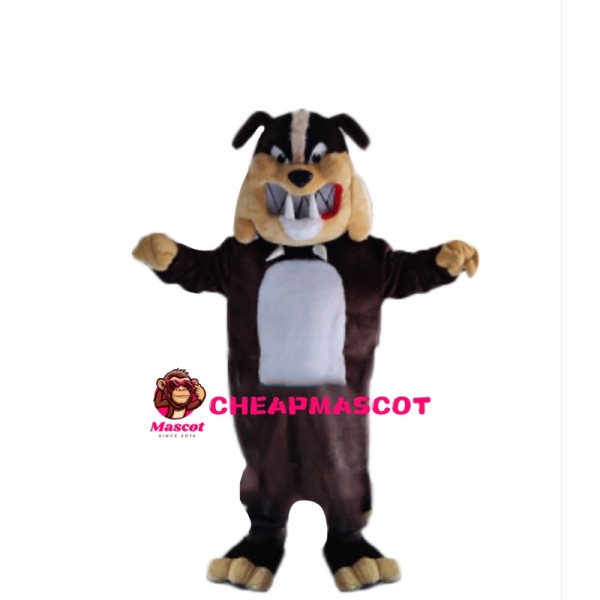 Evil Bulldog With Sharp Teeth Mascot Costume