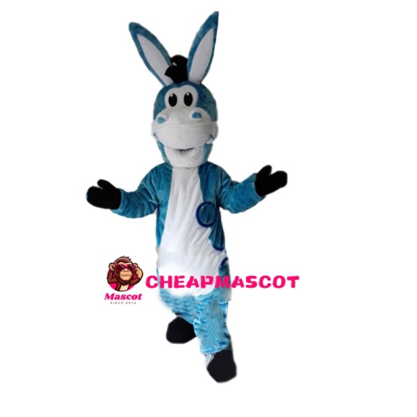 Sky Blue & White Donkey Mascot Costume