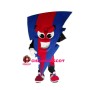 Blue & Red Lightning Mascot Costume