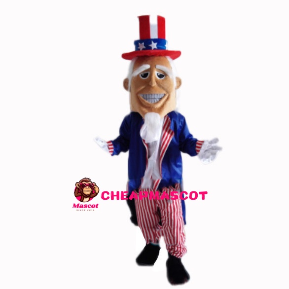 Magician Grandpa With White Beard Mascot Costume