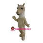 Exuberant Beige Pony Mascot Costume