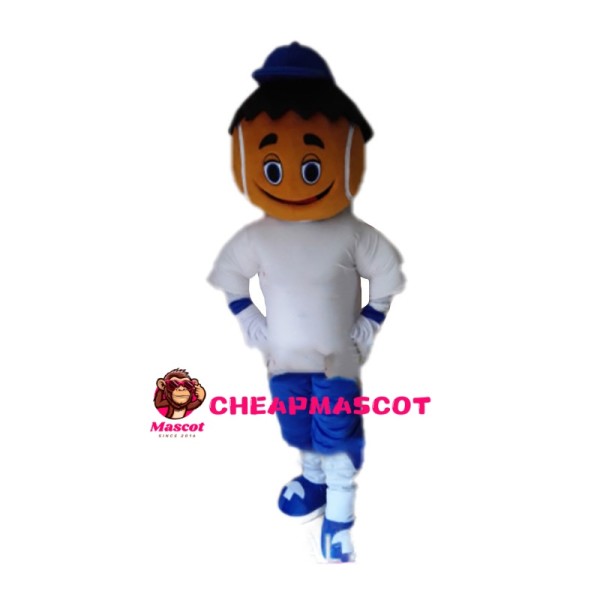 Black Hair Playing Child Mascot Costume