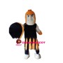 Orange Warrior With Shield Mascot Costume