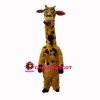 Surprised Yellow Giraffe Mascot Costume