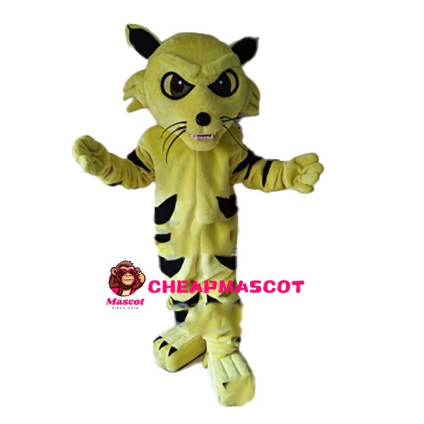 Seriously Yellow Tiger Mascot Costume