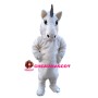 All White Horse With Grey Horn Mascot Costume