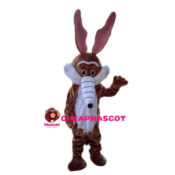 Antic Wolf With Long Ears And Nose Mascot Costume