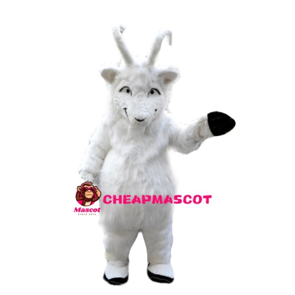 Mild Plush White Goat Mascot Costume