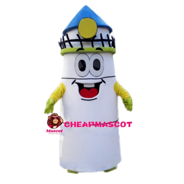White Tall Tower Mascot Costume