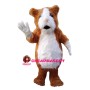 Amicable Hairy Brown & White Chipmunk Mascot Costume