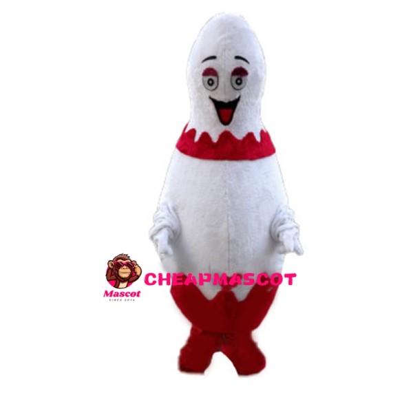 Red & White Bowling Ball Bottle Mascot Costume