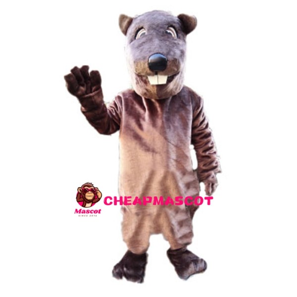 Kind Beaver With Buck Teeth Mascot Costume