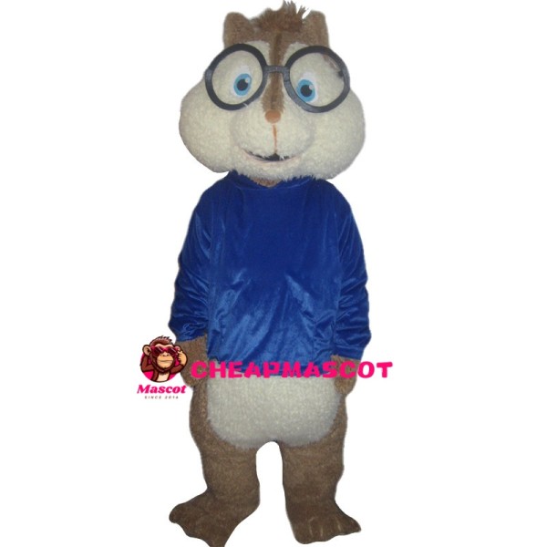 Smart Chipmunk Simon Mascot Costume